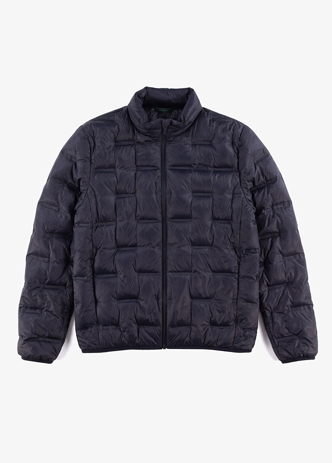 Lacoste Lacivert Regular Fit Dik Yaka Erkek Kapitone Mont