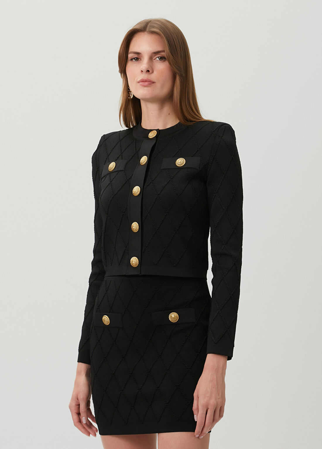 Balmain Siyah Desenli Hırka