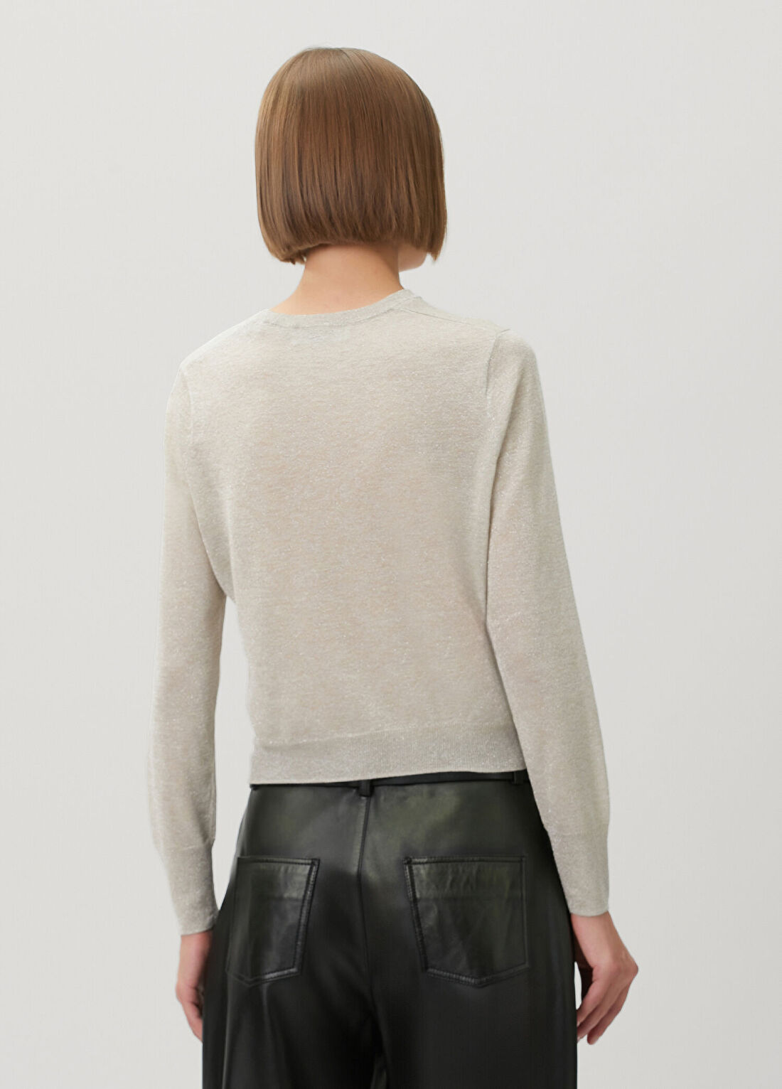 AllSaints Deetz Ekru Triko görsel 4