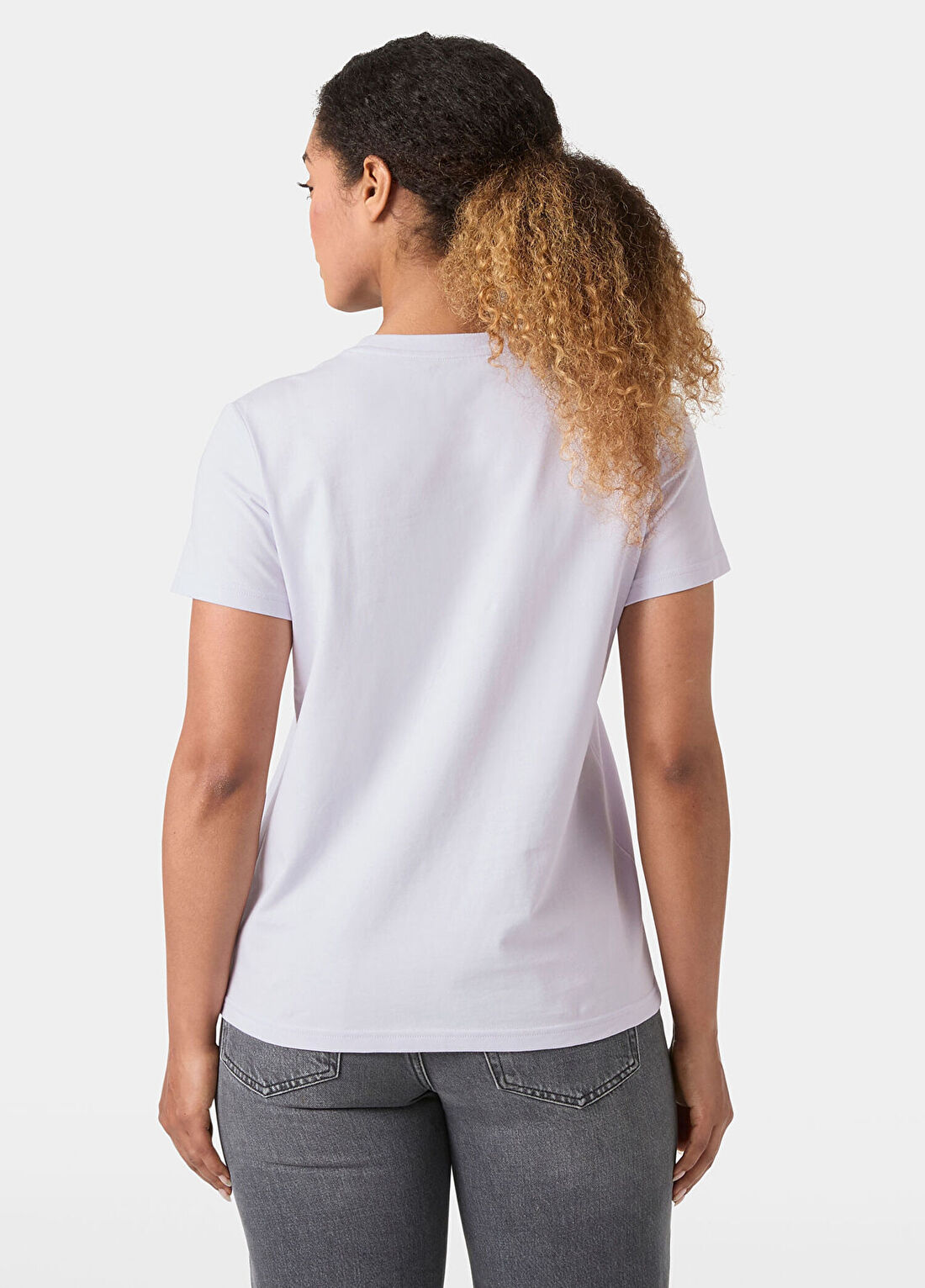 Helly Hansen W HH Logo 3.0 Purple Reflections Pamuklu Kısa Kollu Kadın T-Shirt görsel 2