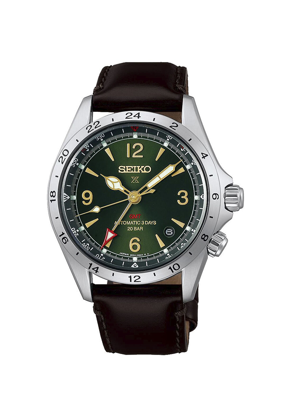Seiko HBC007J1 Prospex Alpinist GMT Kahverengi Deri Erkek Kol Saati
