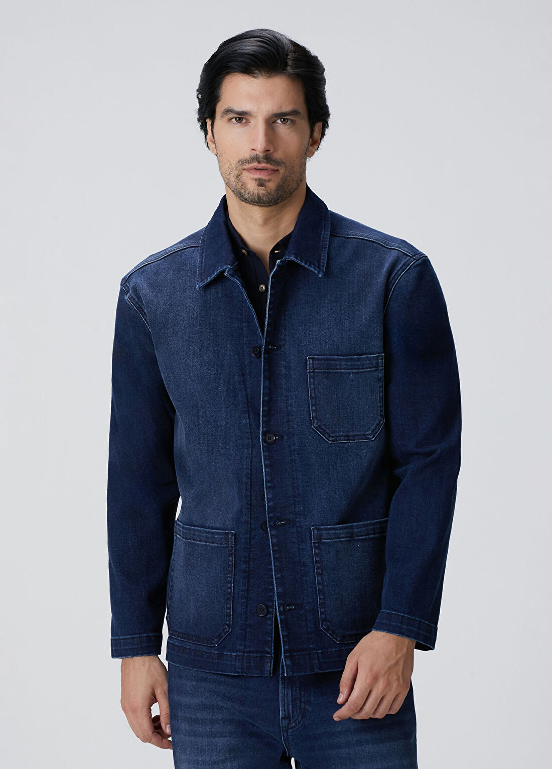 Network Mavi Casmere Touch Denim Ceket