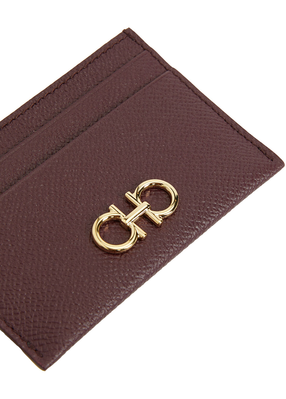 Ferragamo Bordo Kadın Deri Kartlık görsel 3