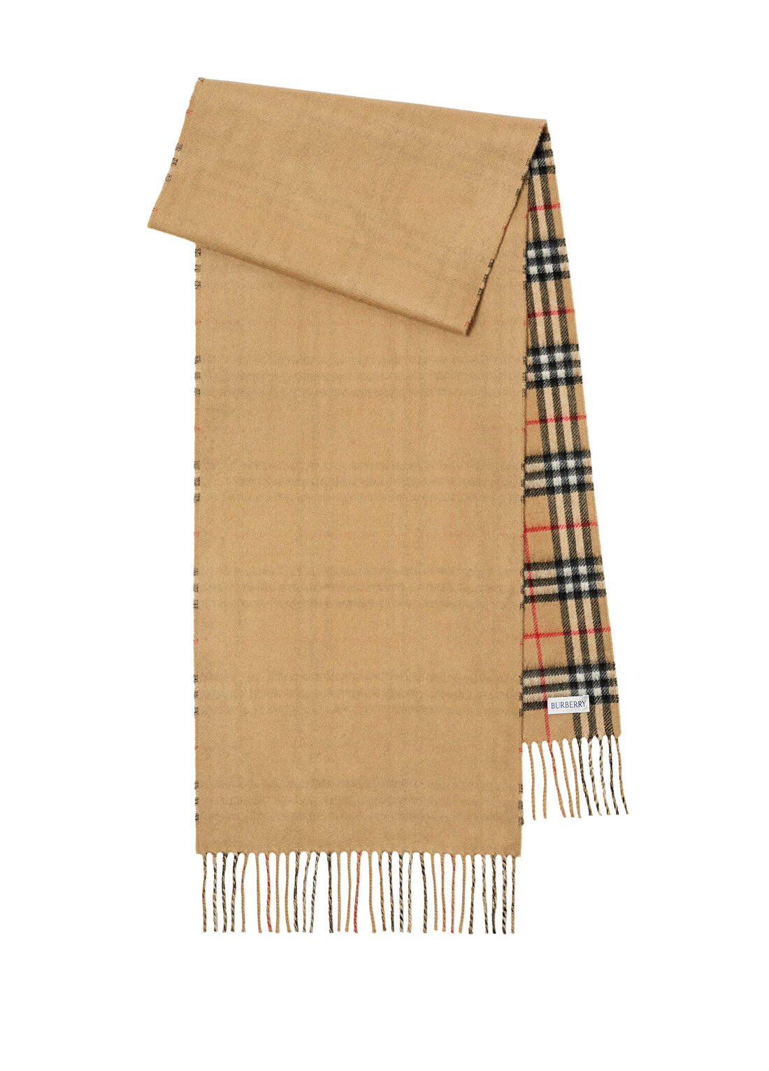 Burberry Reversible Check Bej Kaşmir Unisex Atkı görsel 2