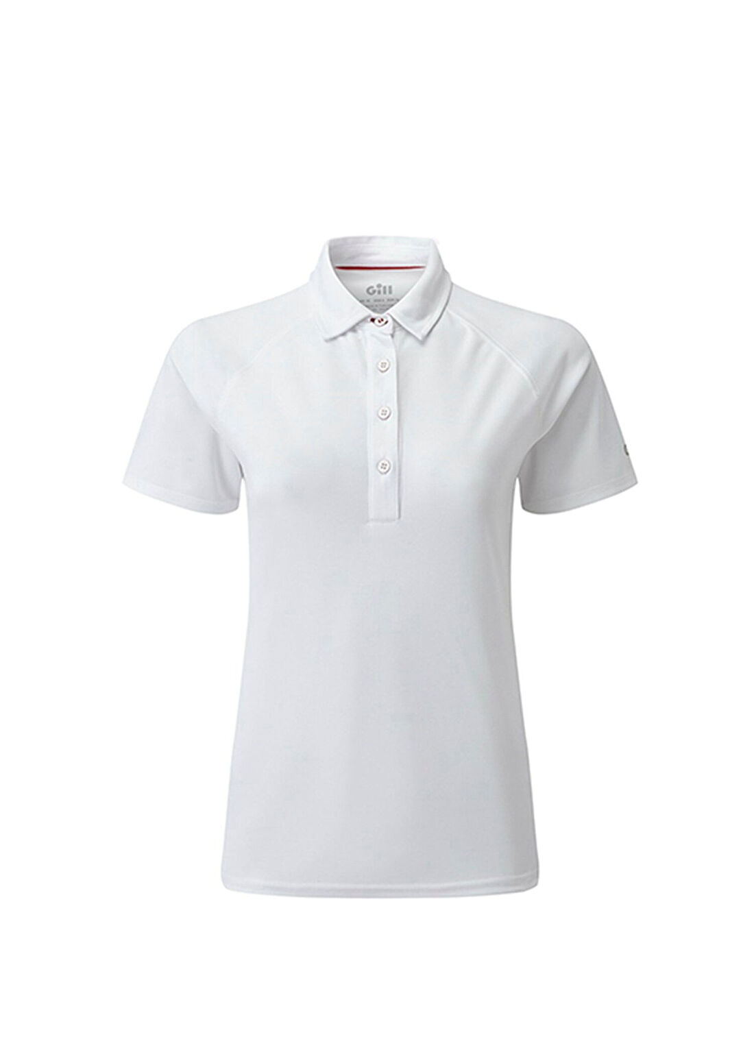Gill Beyaz UV Korumalı Polo Yaka Kısa Kollu Kadın Spor T-shirt