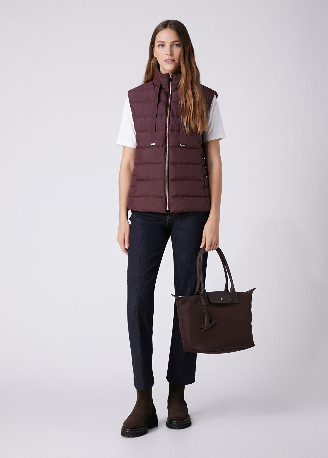 Beymen Club Mürdüm Basic Puffer Yelek görsel 3