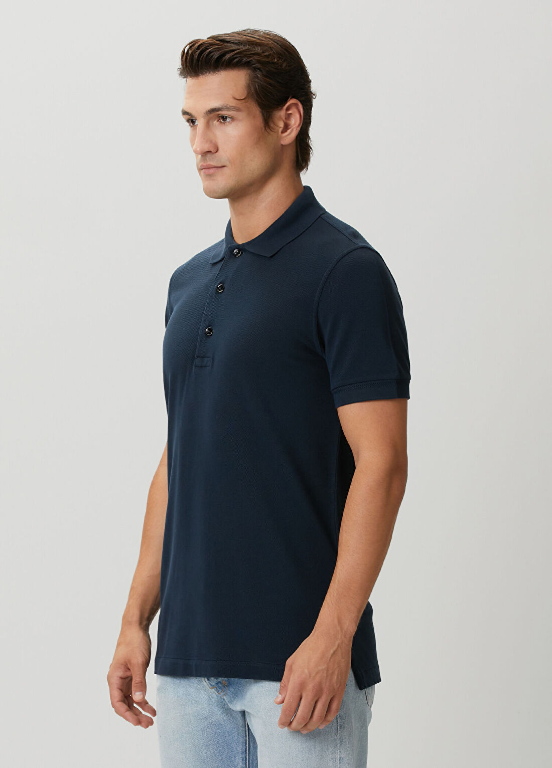 Tom Ford Lacivert Polo Yaka T-shirt görsel 3