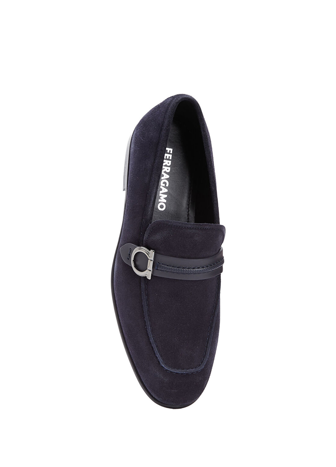 Ferragamo Foster Lacivert Erkek Deri Loafer görsel 4