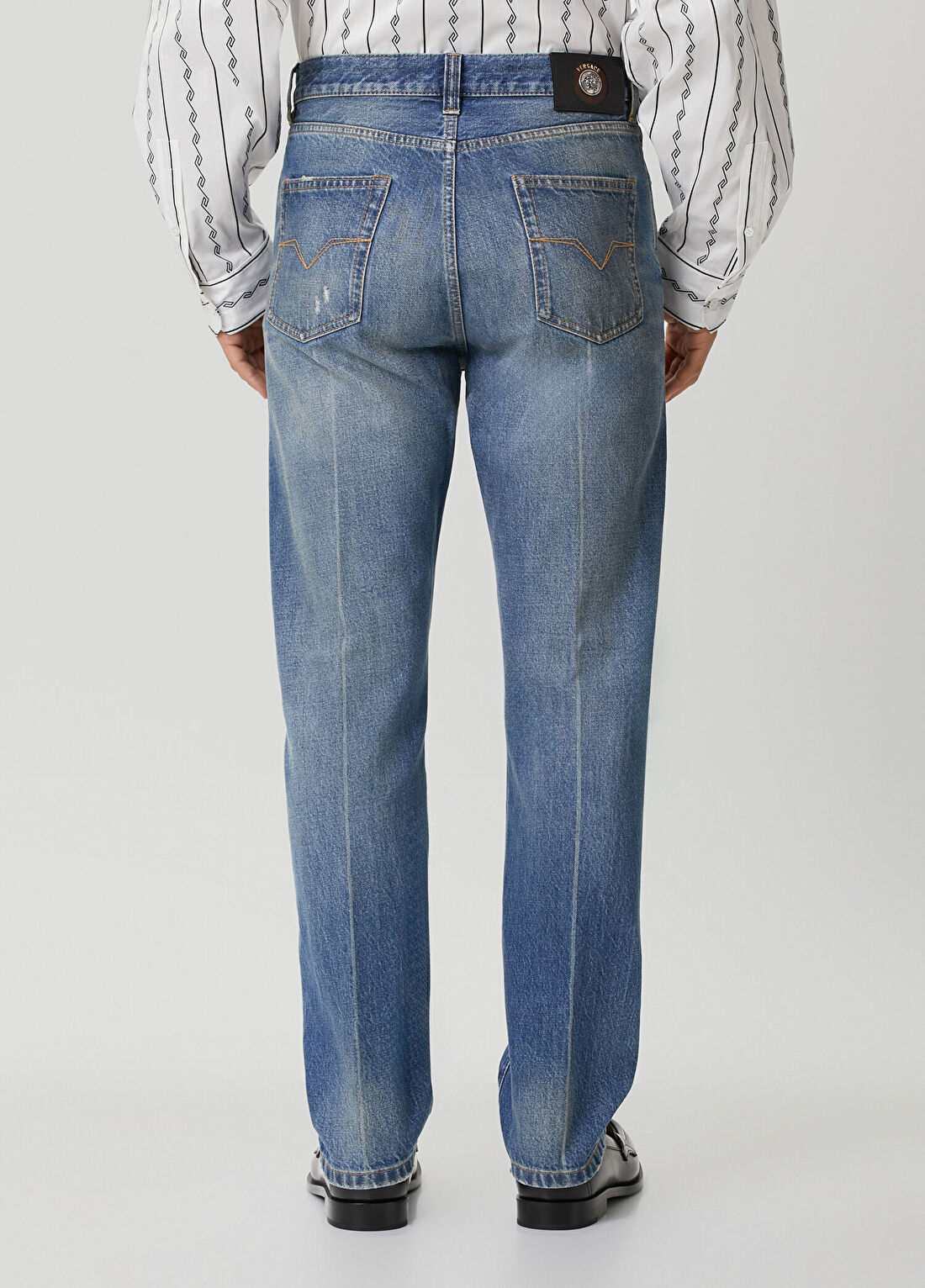 Versace Mavi Jean Pantolon görsel 3