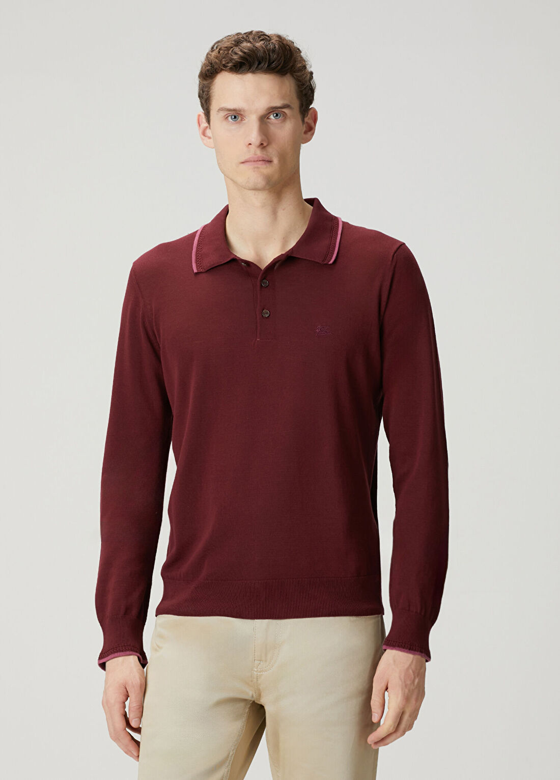 Etro Bordo Polo Yaka Triko