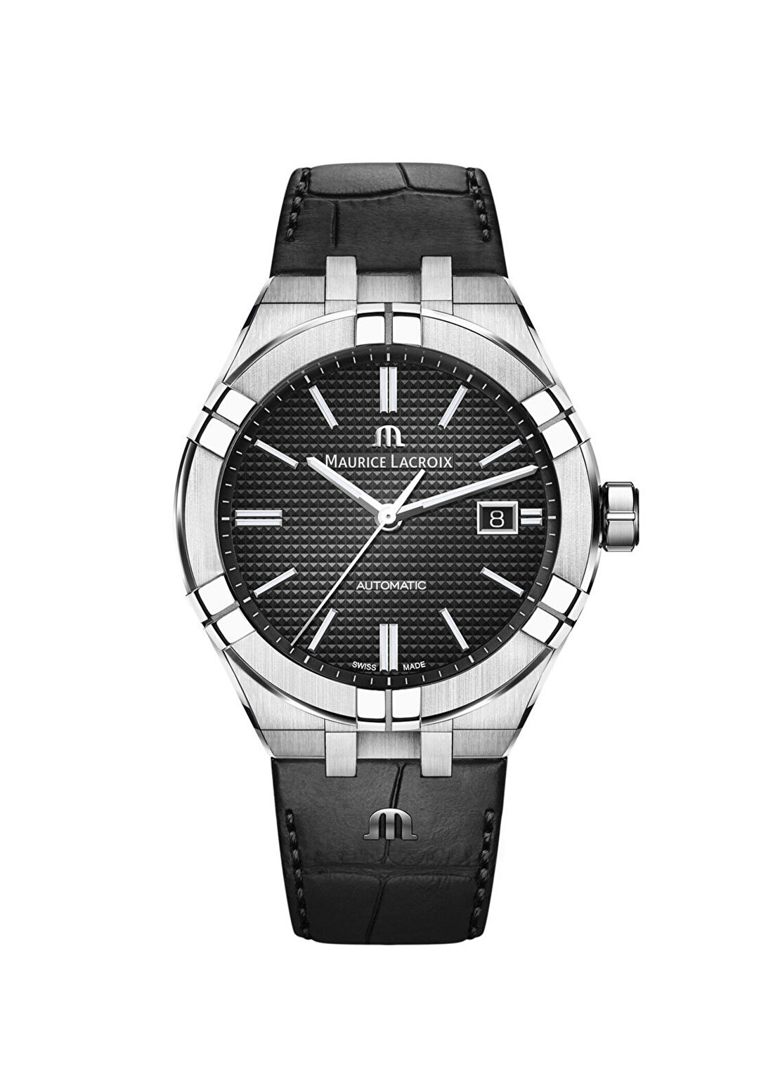 Maurice Lacroix ML-AI6008SS001330-1 Siyah Erkek Kol Saati