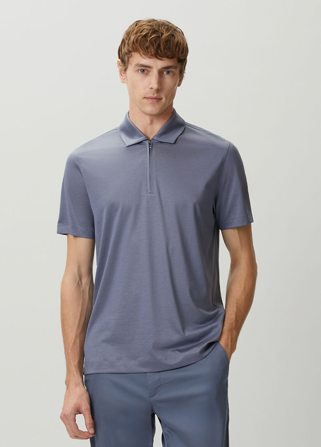 Boss Açık Mavi Polo Yaka T-shirt