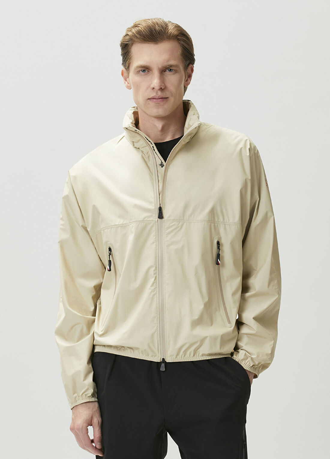 Moncler Grenoble Moder Bej Kapüşonlu Mont