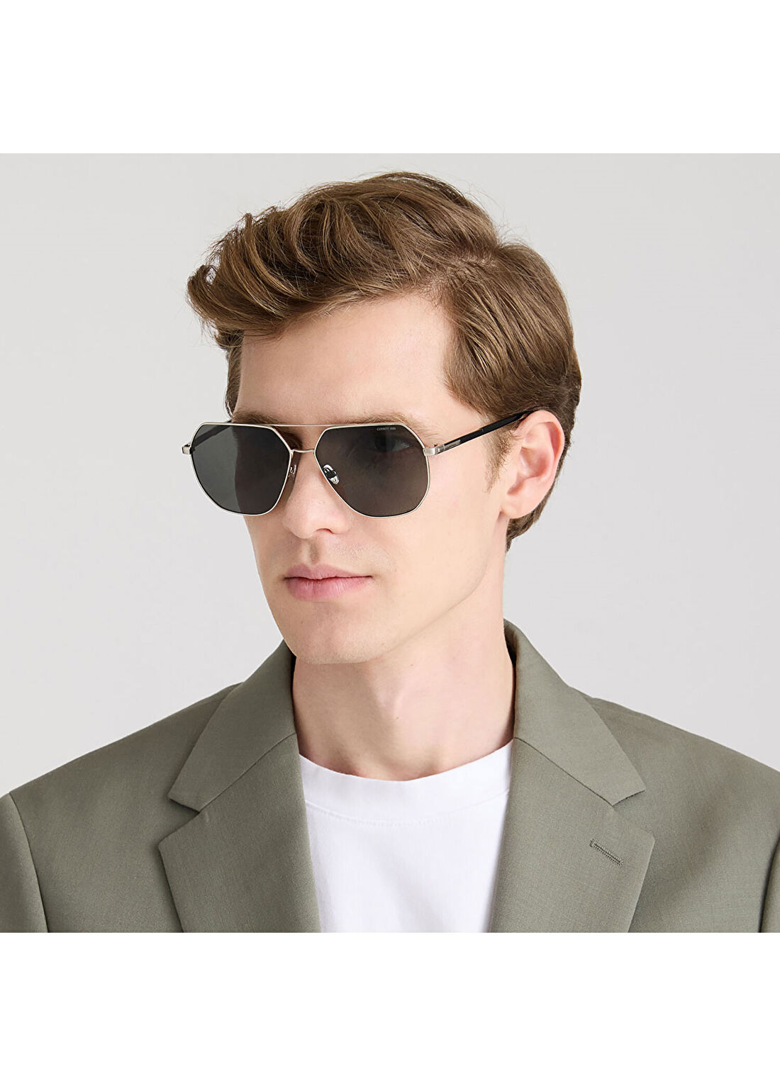 Cerruti 1881 CR 80080 C1 Siyah Gümüş Metal Erkek Güneş Gözlüğü görsel 2