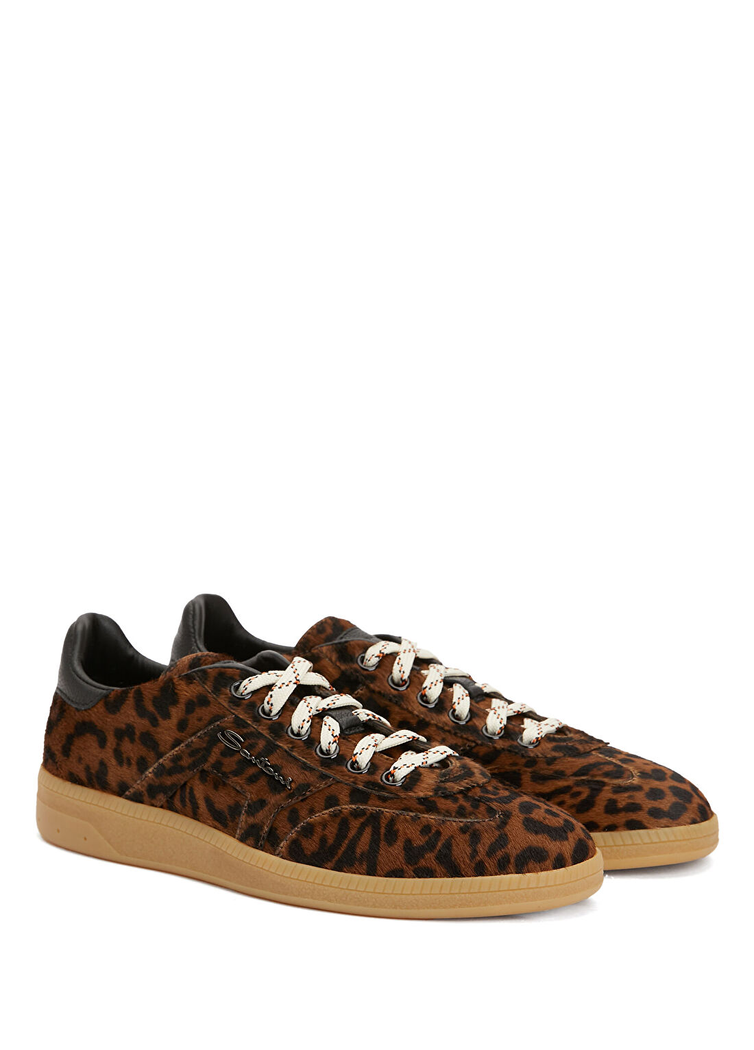 Santoni Taba Kadın Deri Sneaker görsel 2
