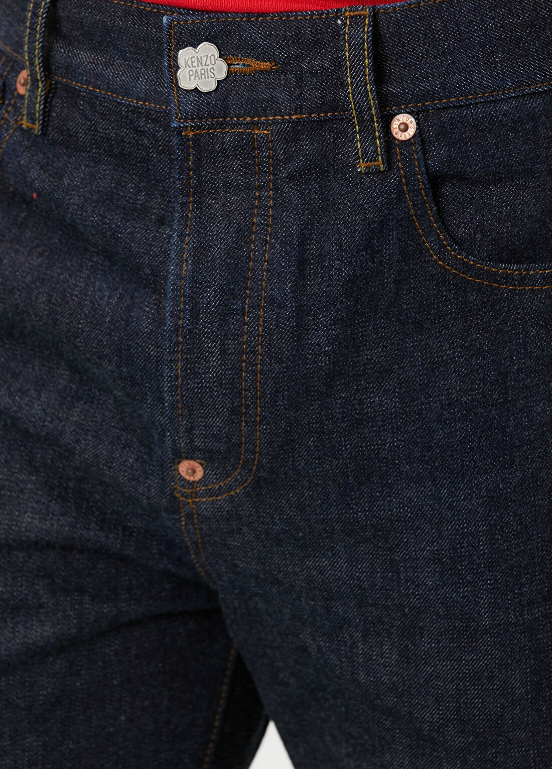Kenzo Straight Fit Patchwork Indigo Jean Pantolon görsel 4