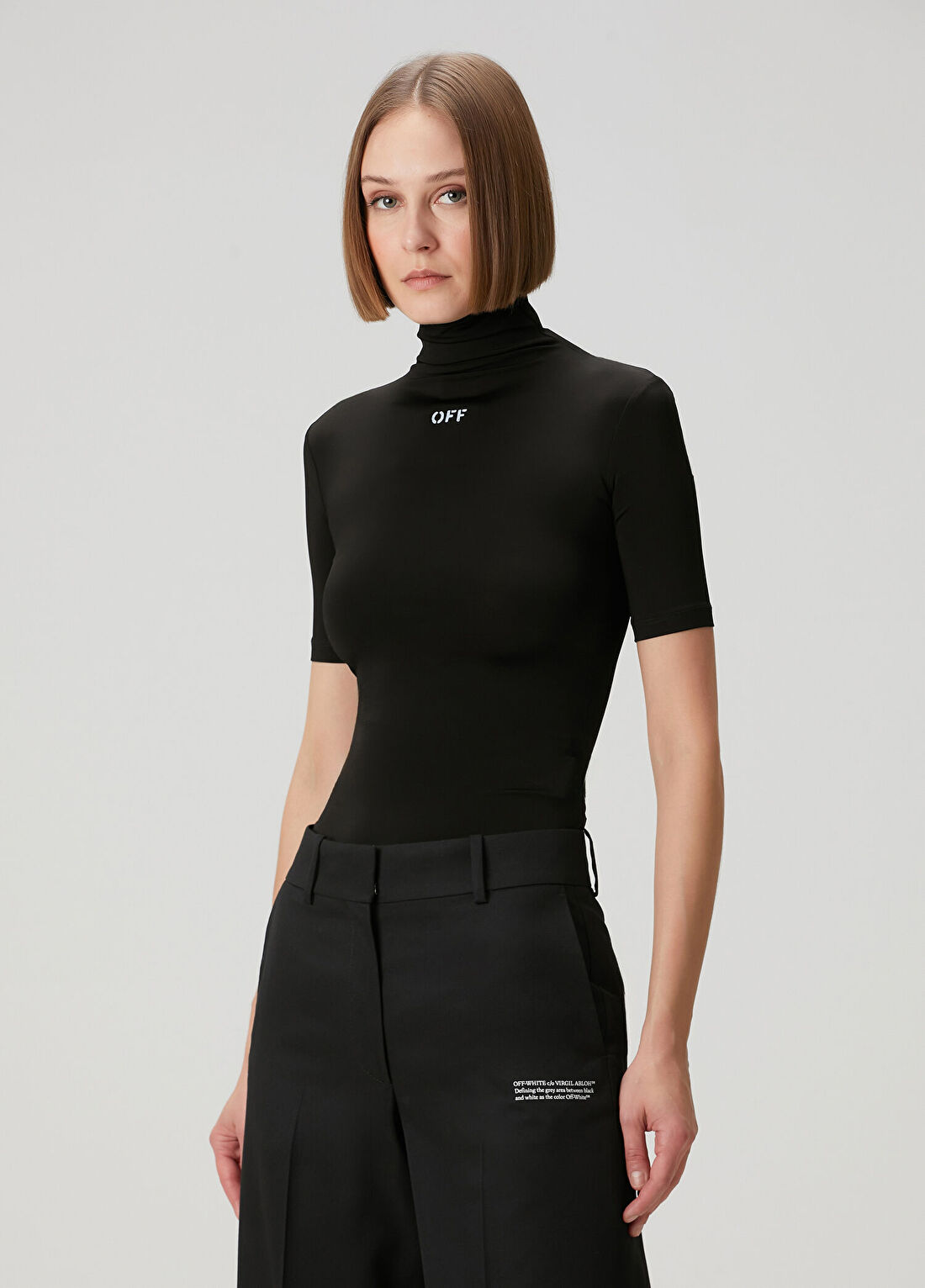 Off-White Off Stamp Second Skin Siyah T-shirt