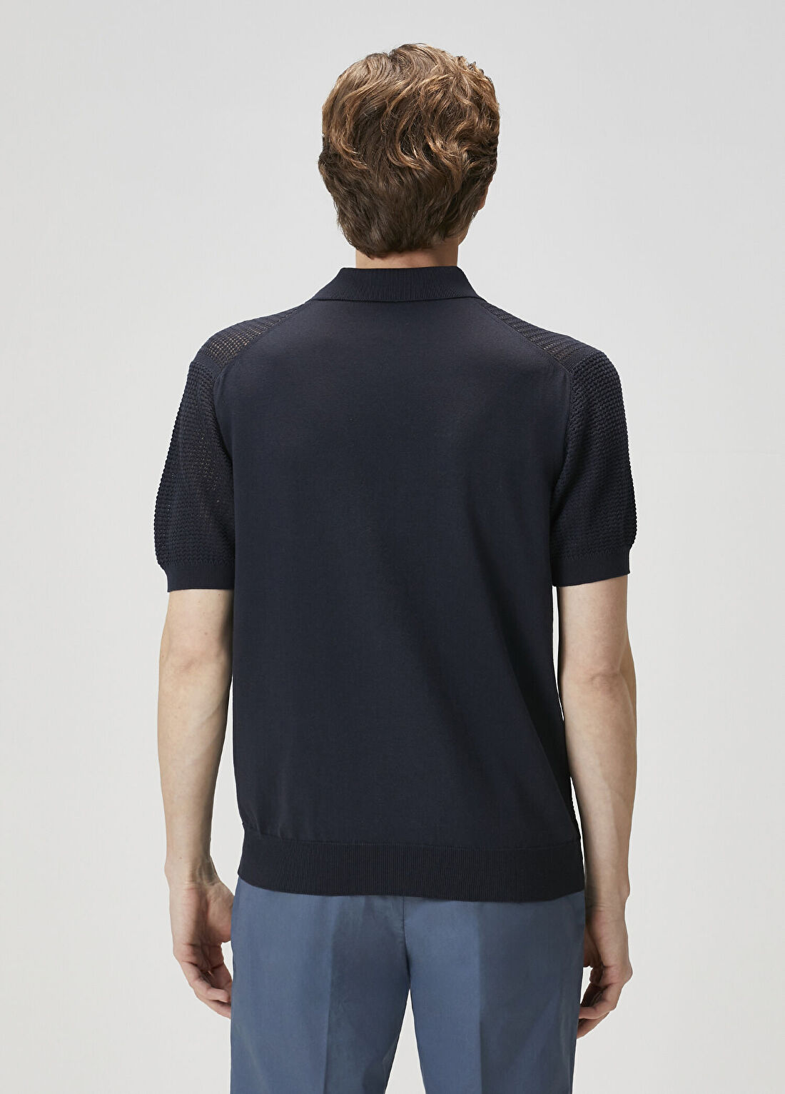 Corneliani Lacivert Polo Triko görsel 4