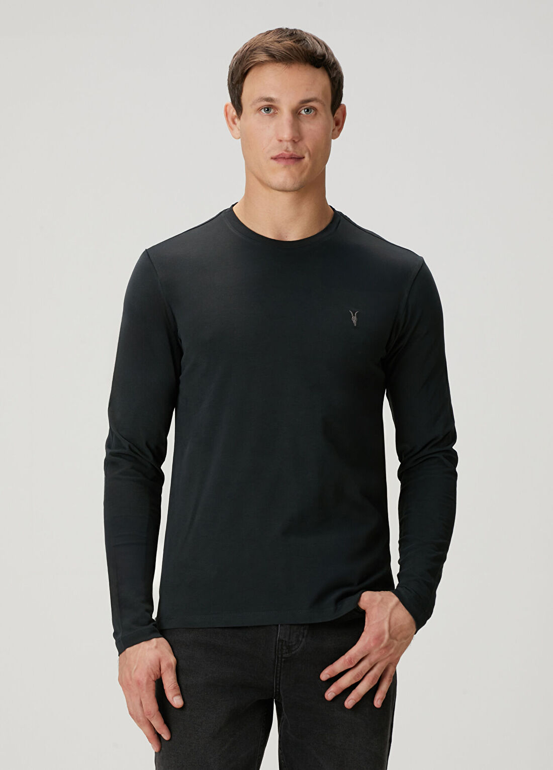AllSaints Brace Siyah Uzun Kollu T-shirt