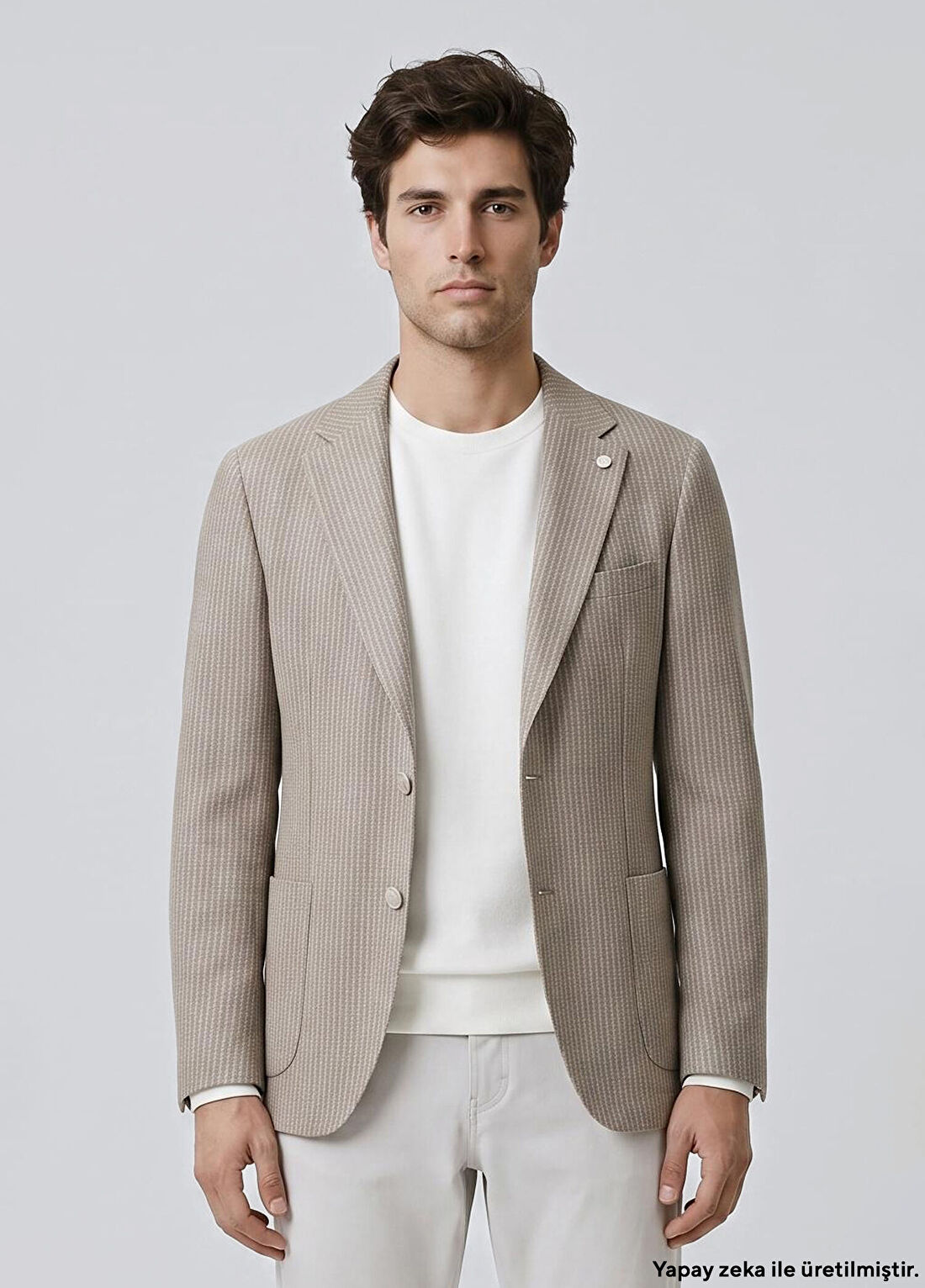 Network Slim Fit Vizon Mono Yaka Desenli Ceket