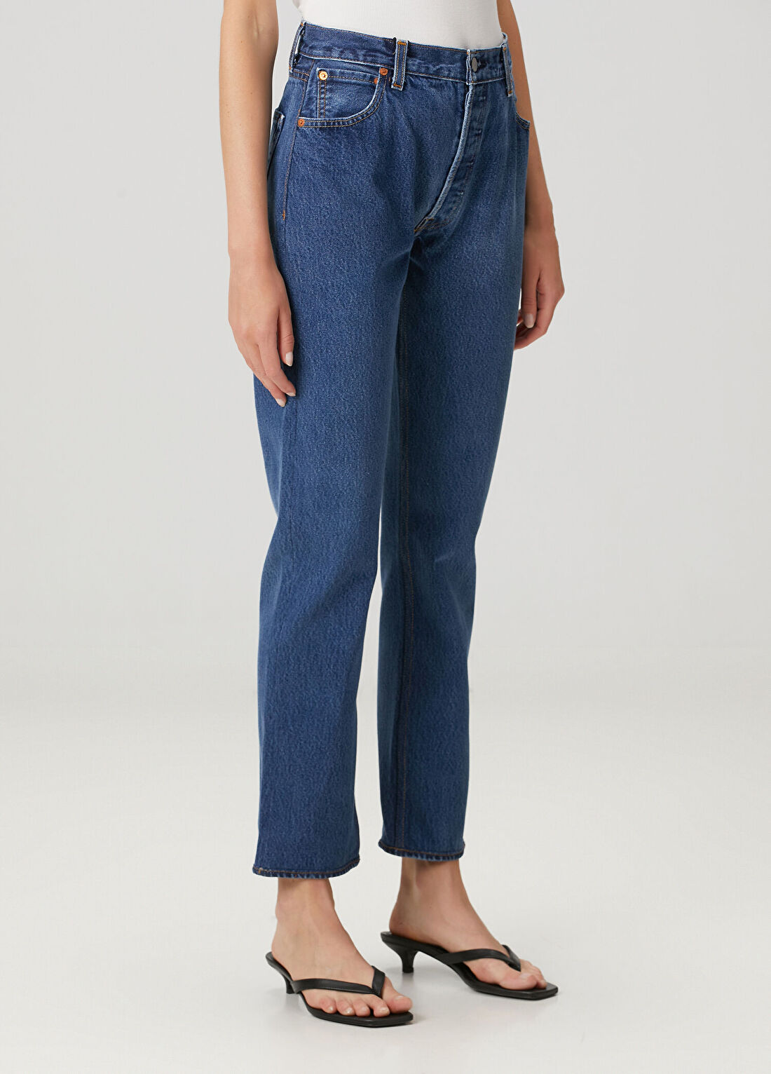Re/Done Levis 70s Straight Mavi Jean Pantolon görsel 3