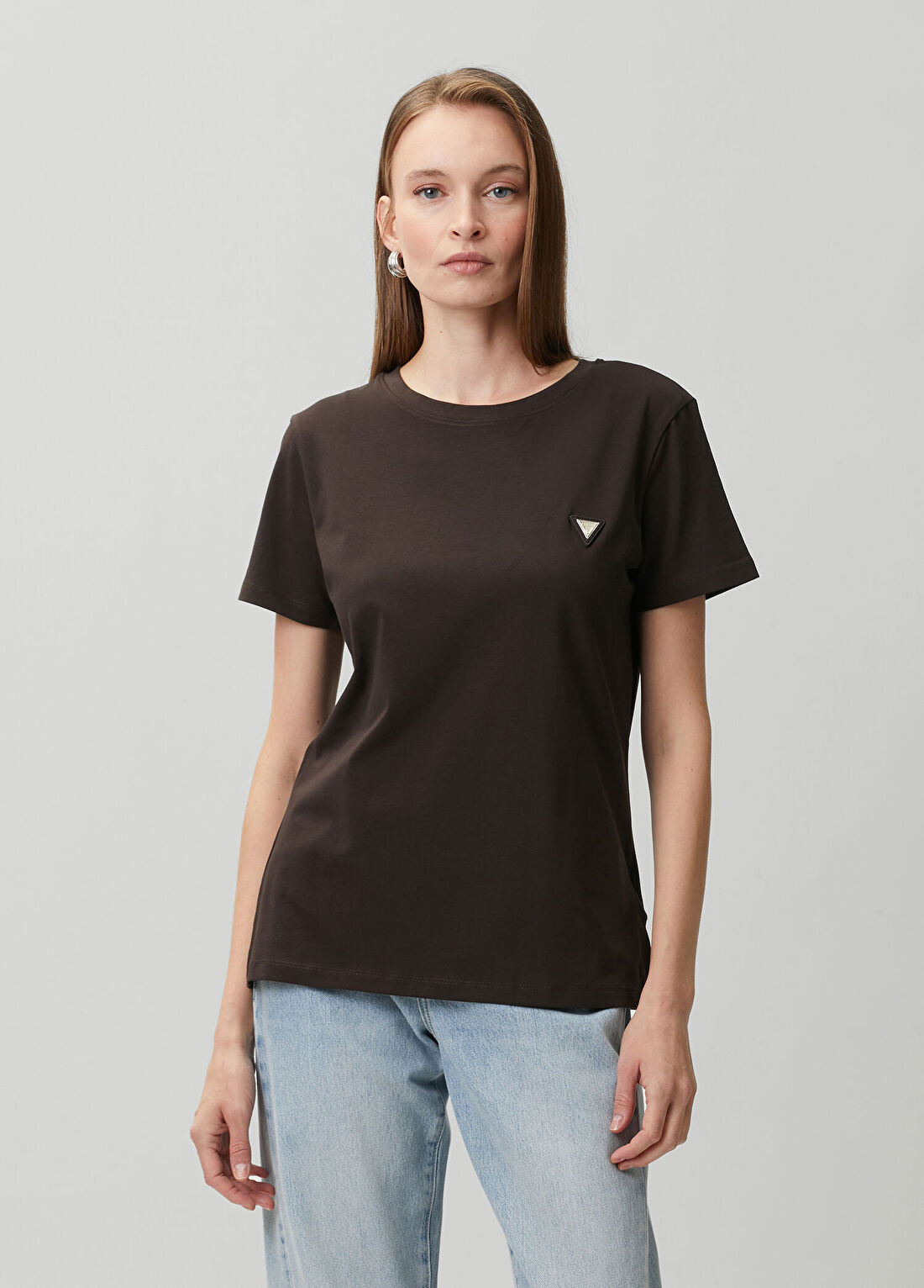 Guess Colette Regular Fit Kahverengi T-shirt