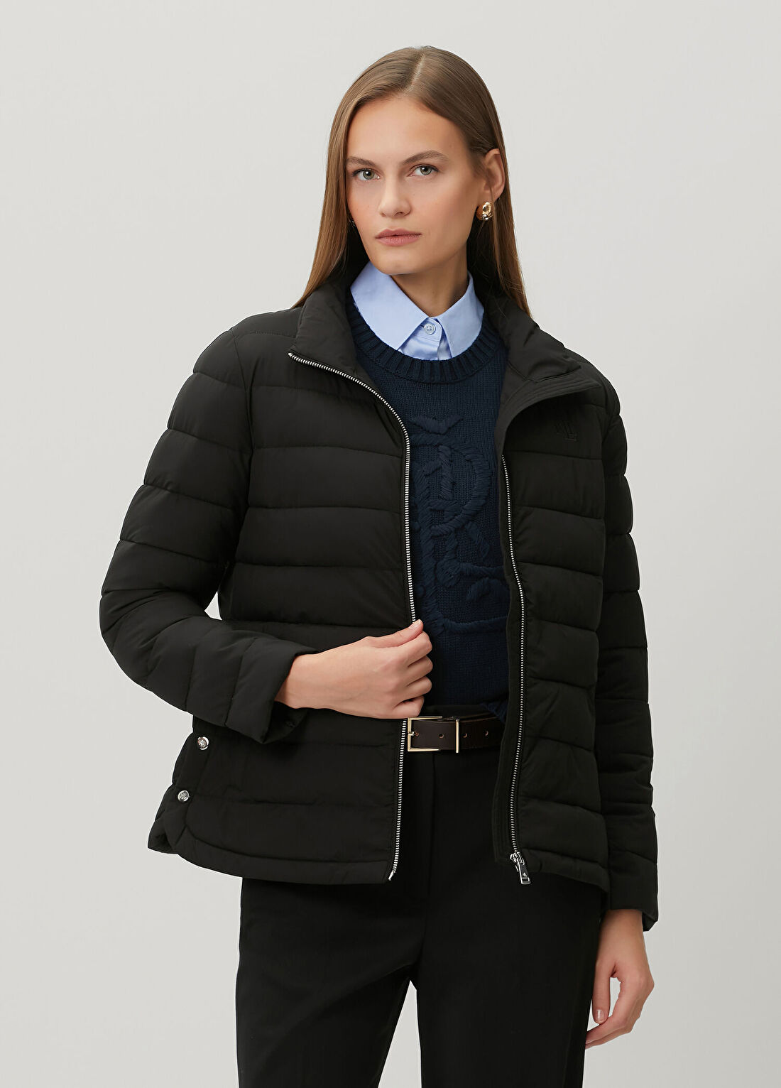 Lauren Ralph Lauren Siyah Kapitoneli Mont