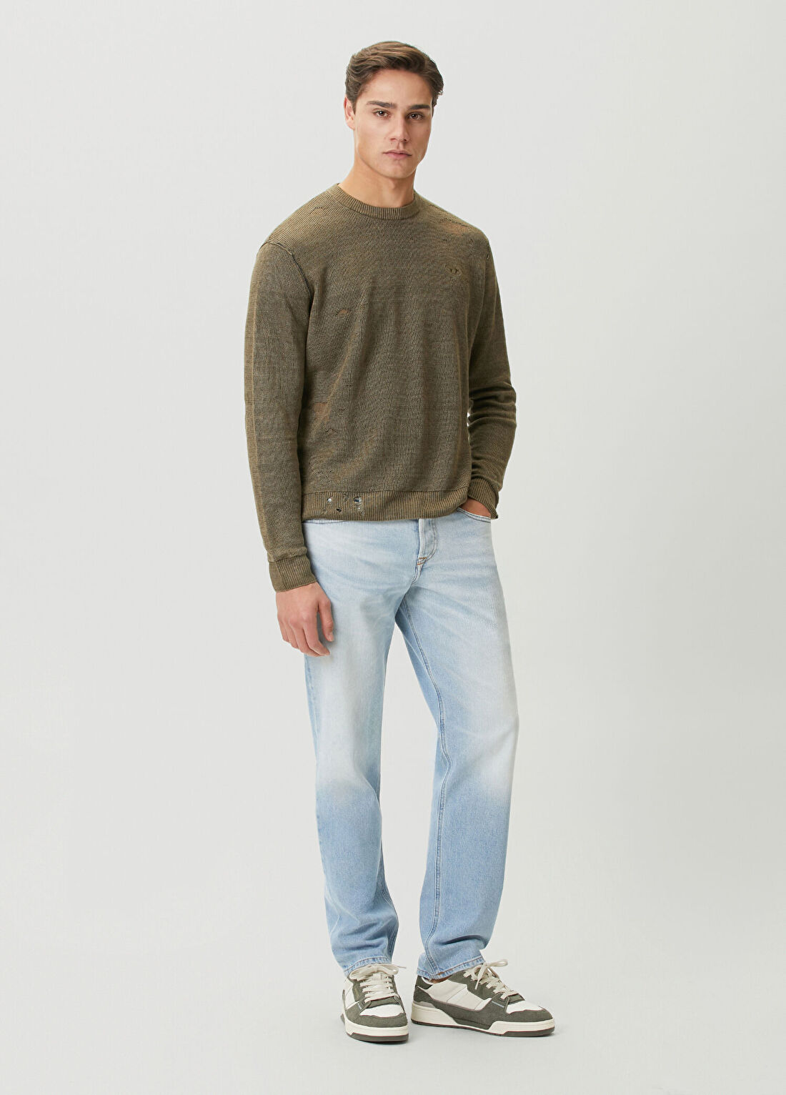 Diesel Norm Yeşil Keten Sweatshirt görsel 2