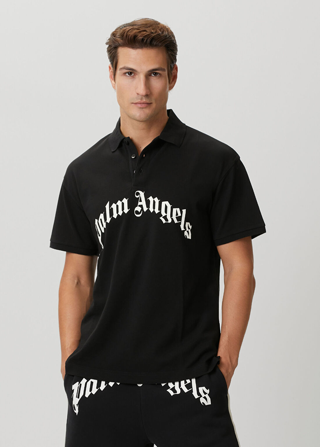 Palm Angels Siyah Polo Yaka T-shirt
