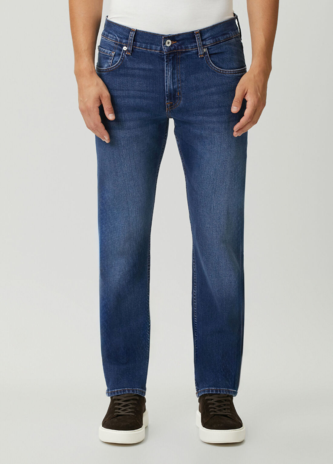 7 For All Mankind The Straight Lacivert Jean Pantolon görsel 2