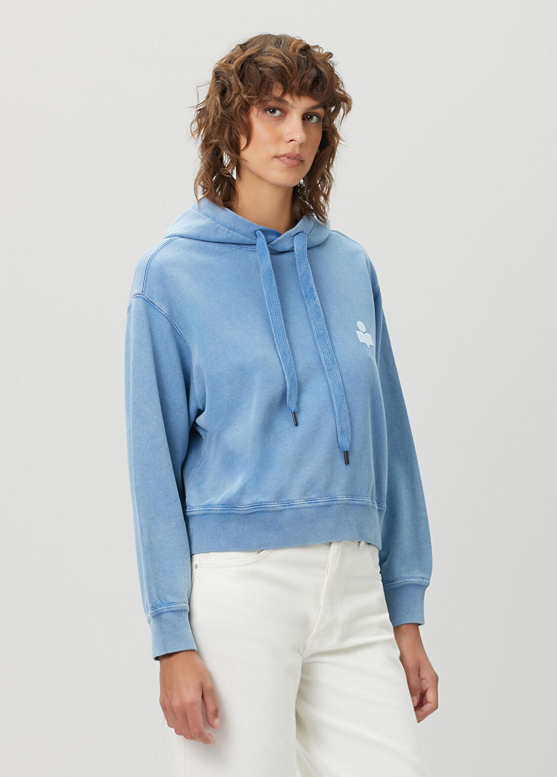 Marant Etoile Salmy Mavi Kapüşonlu Sweatshirt görsel 3