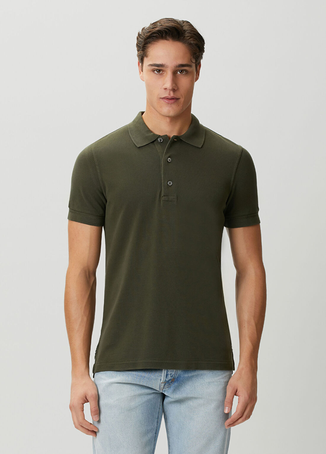Tom Ford Haki Polo Yaka T-shirt