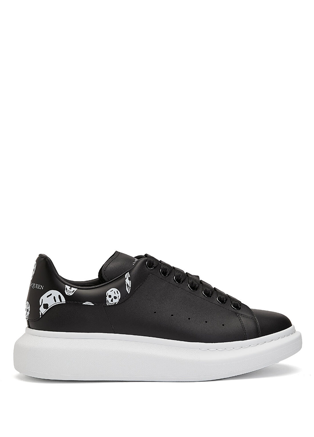 McQueen Oversized Siyah Beyaz Erkek Deri Sneaker