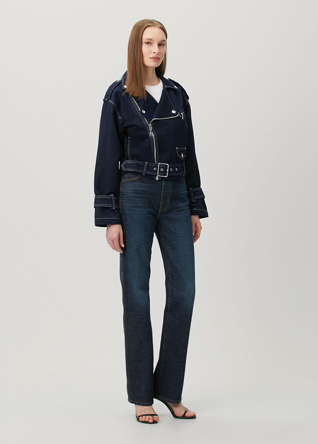 Guess Florence Lacivert Denim Ceket görsel 2