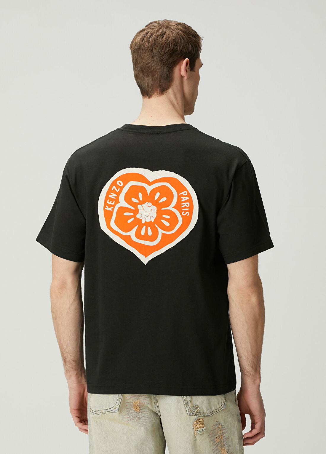 Kenzo Boke Heart Siyah Oversized T-shirt görsel 4