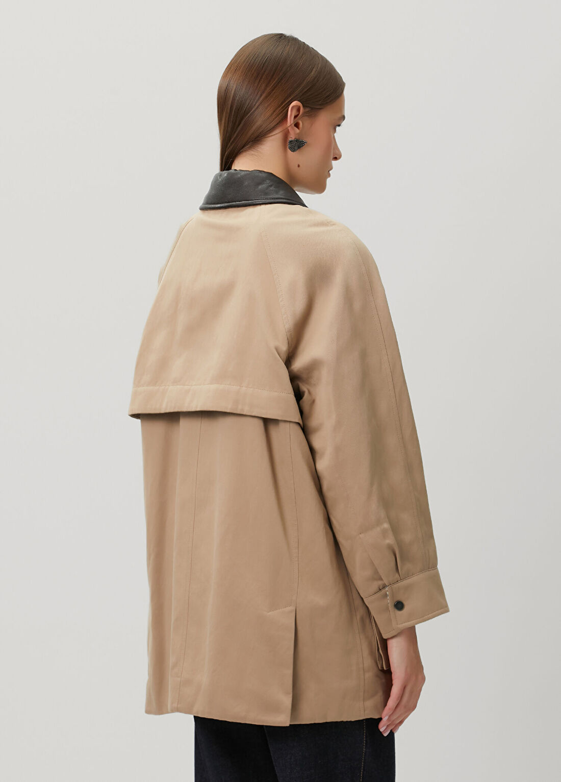 Brunello Cucinelli Camel Uzun Ceket görsel 4