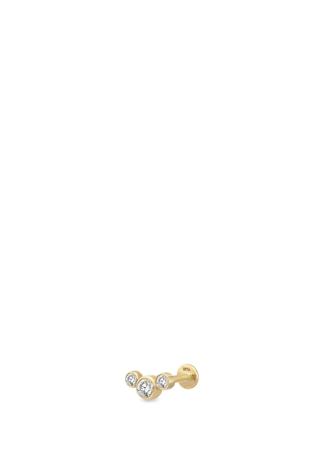 RITA Fine Jewelry Trio 14 Ayar Altın Kadın Pırlanta Piercing