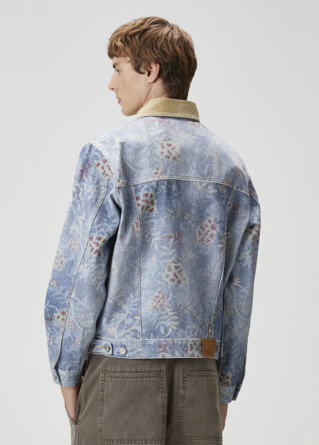Marant Jango Mavi Çiçek Desenli Denim Ceket görsel 4