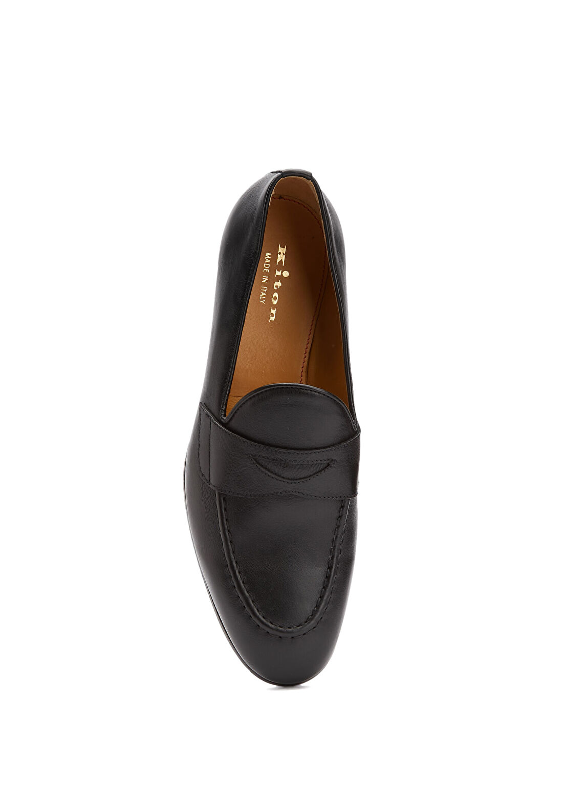 Kiton Siyah Erkek Deri Loafer görsel 4