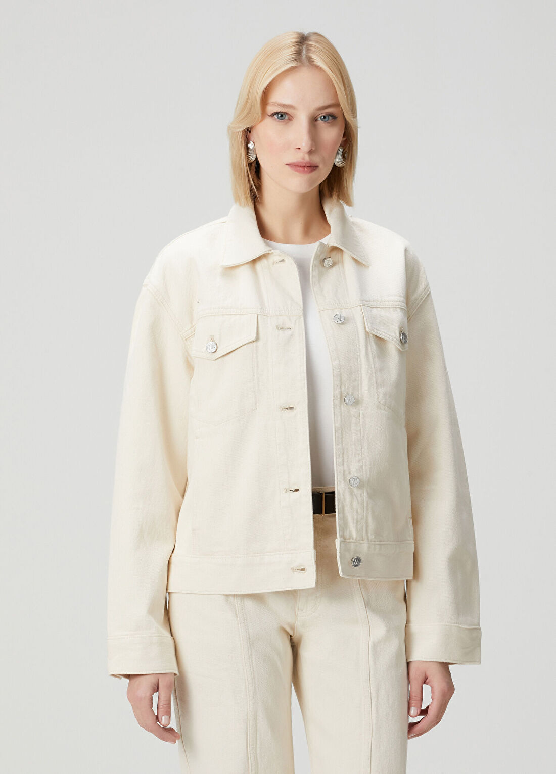 Helmut Lang Ekru Denim Ceket