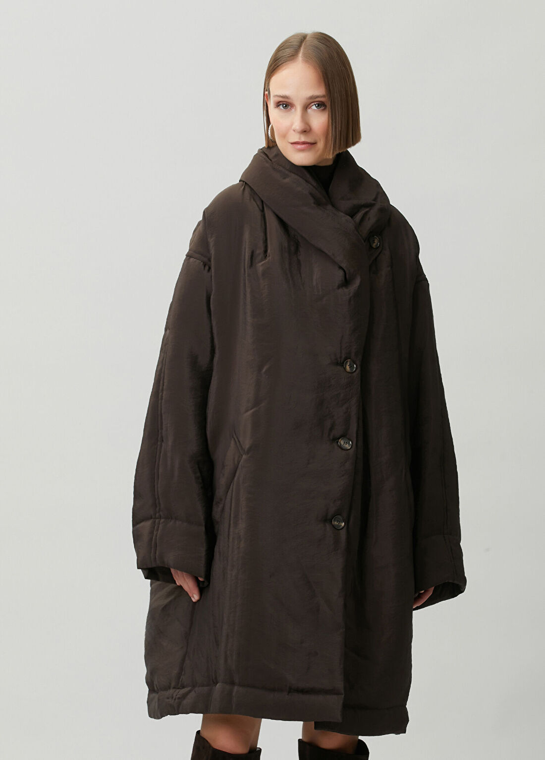 Magda Butrym Oversized Kahverengi Palto