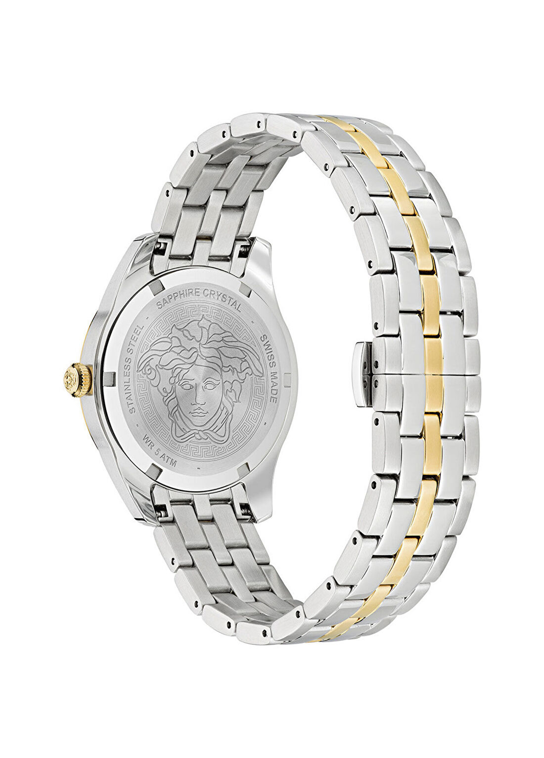 Versace VRSCVE6C00423 Greca Time Lady Altın Rengi Metalik Gri Kadın Kol Saati görsel 3