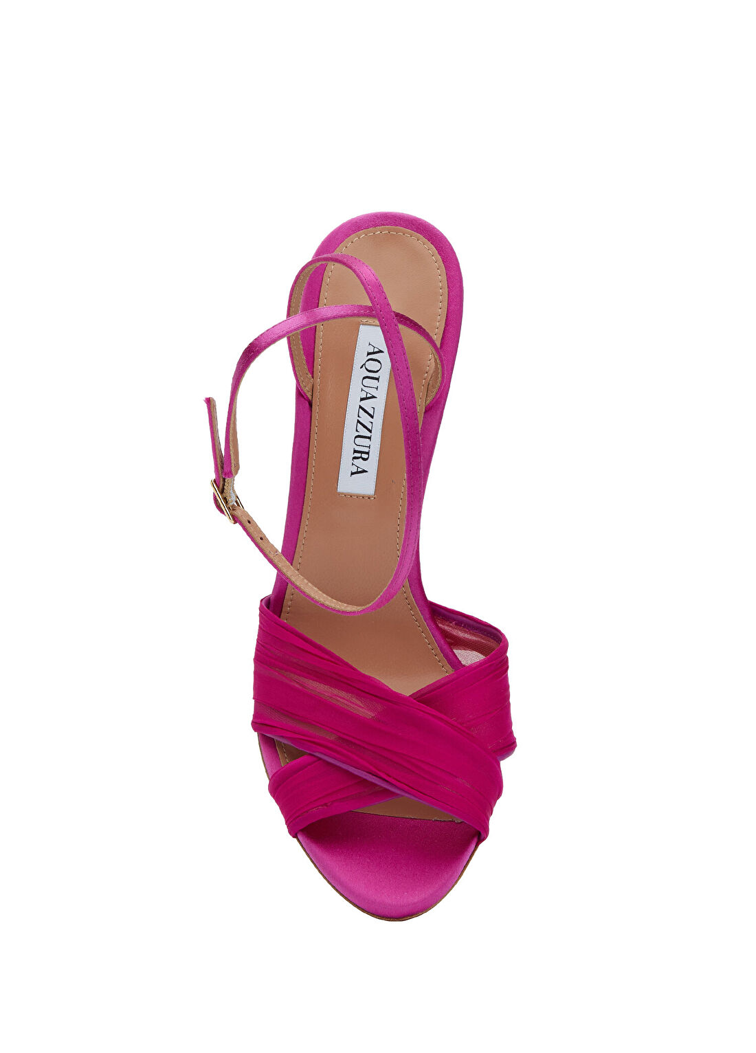 Aquazzura Voile Pembe Kadın İpek Saten Sandalet görsel 4