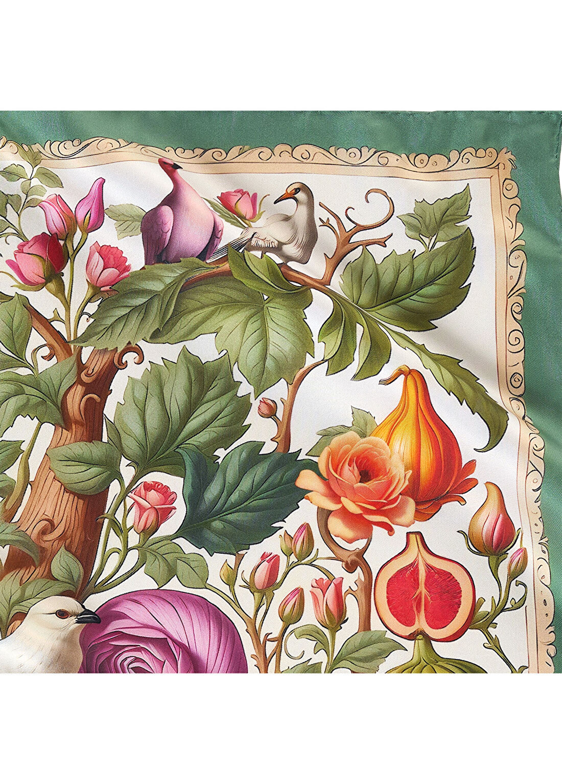 Lakin Bird Paradise Twill İpek Kadın Eşarp görsel 3