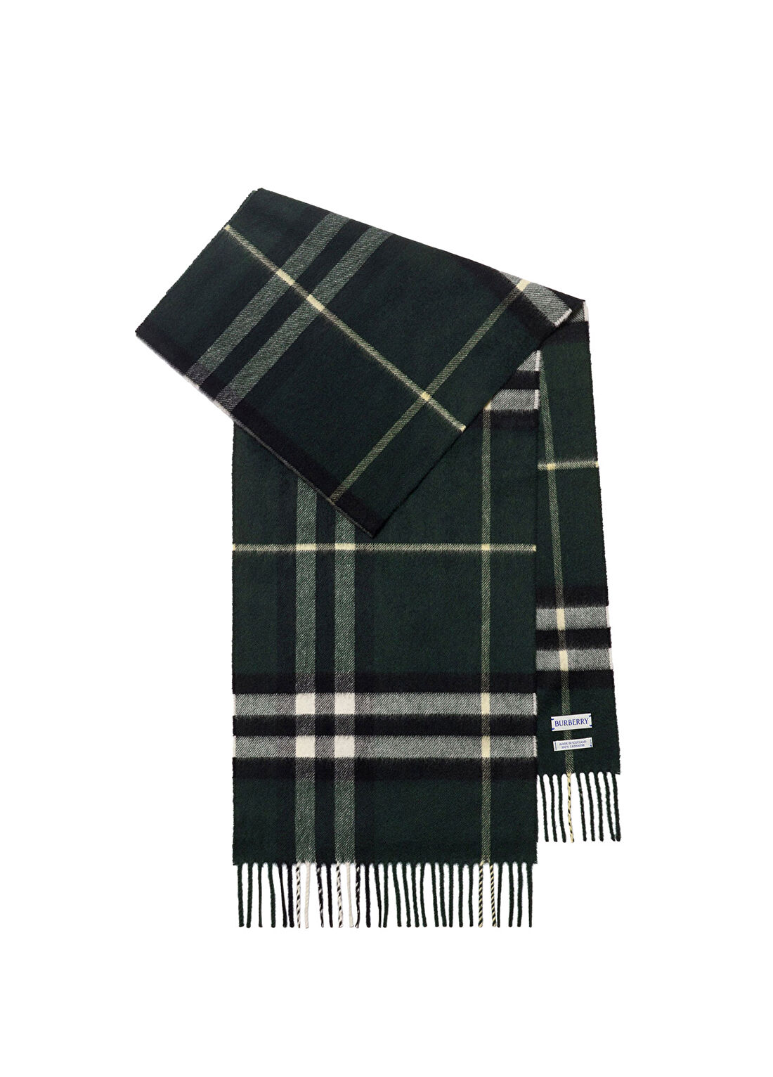 Burberry Giant Check Yeşil Kaşmir Kadın Atkı