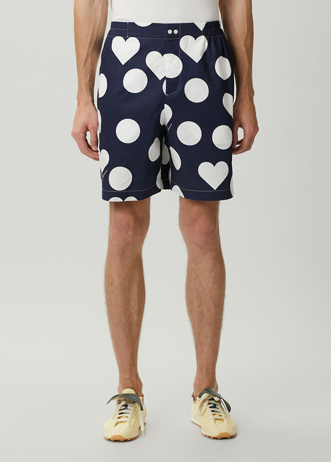 Jacquemus Lacivert Puantiye Desenli Bermuda görsel 2