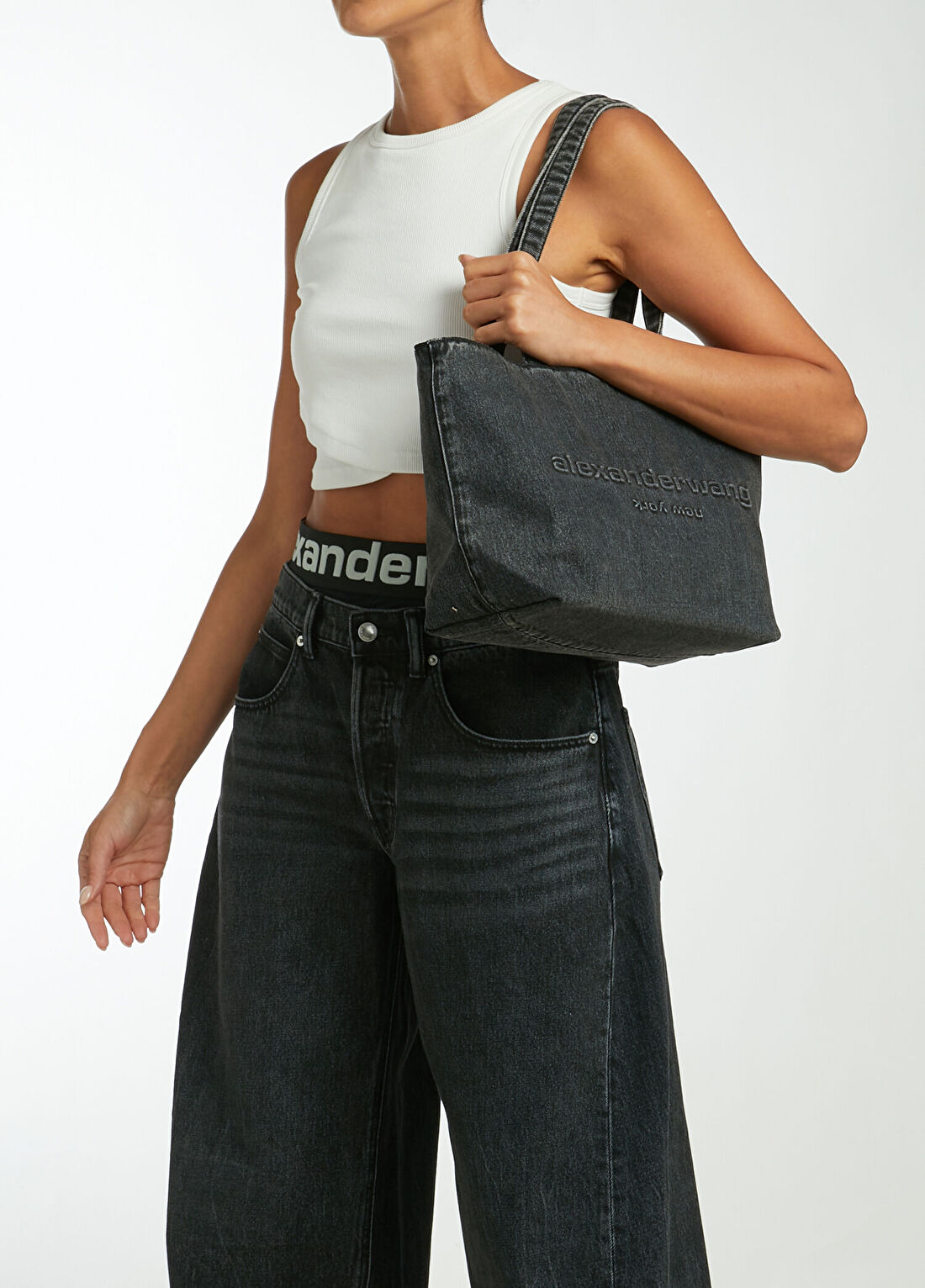 Alexander Wang Punch Medium Kadın Denim Çanta görsel 2