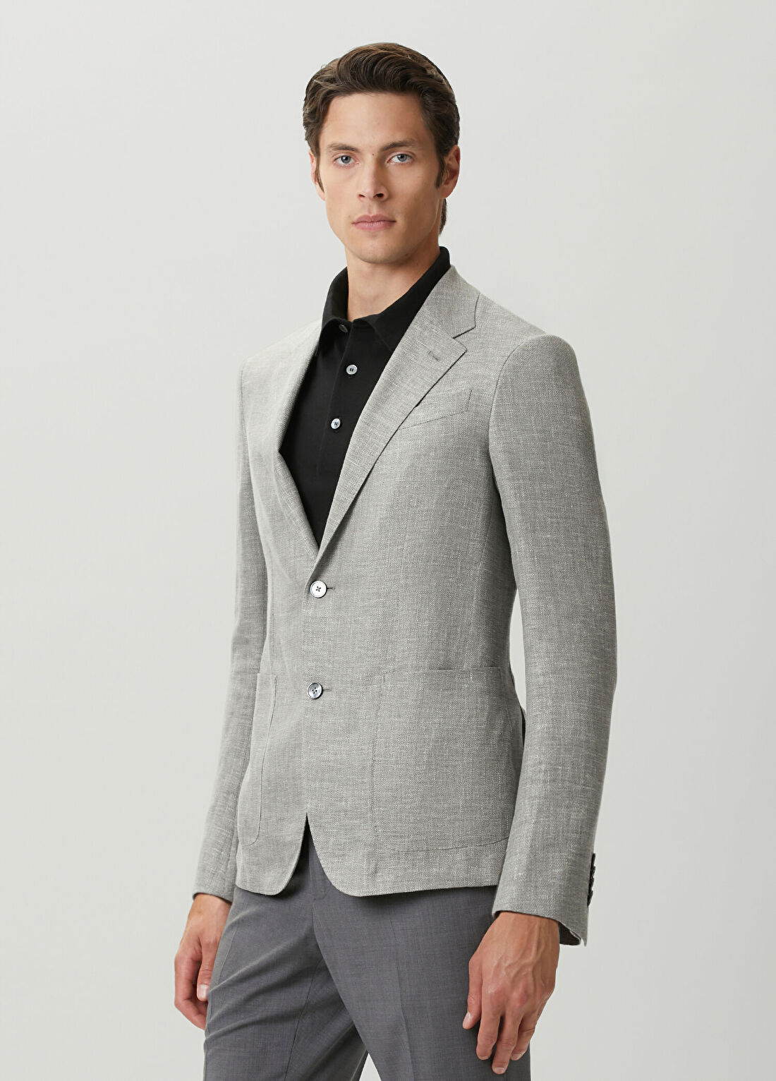 Zegna Gri Formal Ceket görsel 3