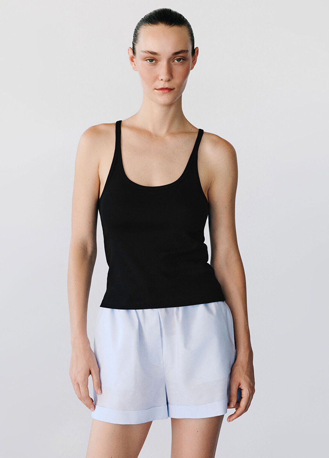 Rawe The Simple Siyah Askılı Kadın Body