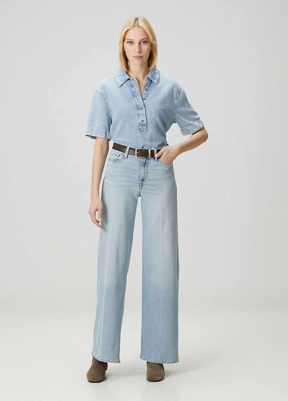 7 For All Mankind Açık Mavi Jean Pantolon